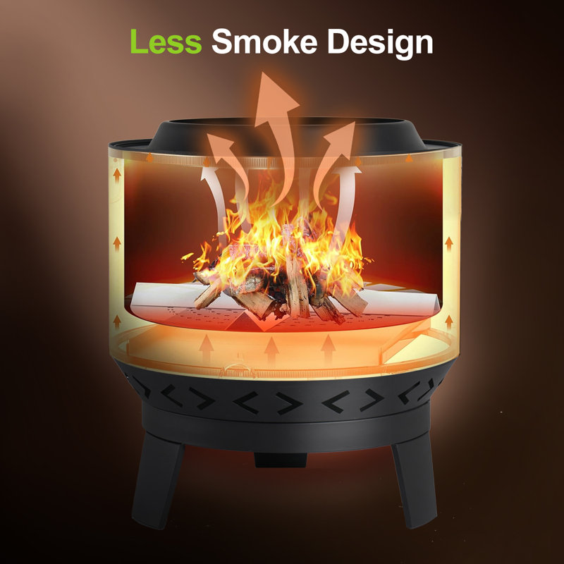 Aoxun 1.92 Square Feet Direct Vent Freestanding Wood Burning Stove